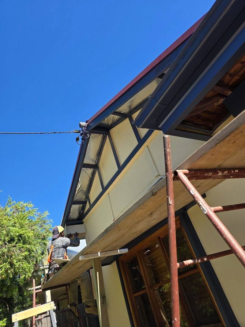 Scaffold up for gutter and roofline work