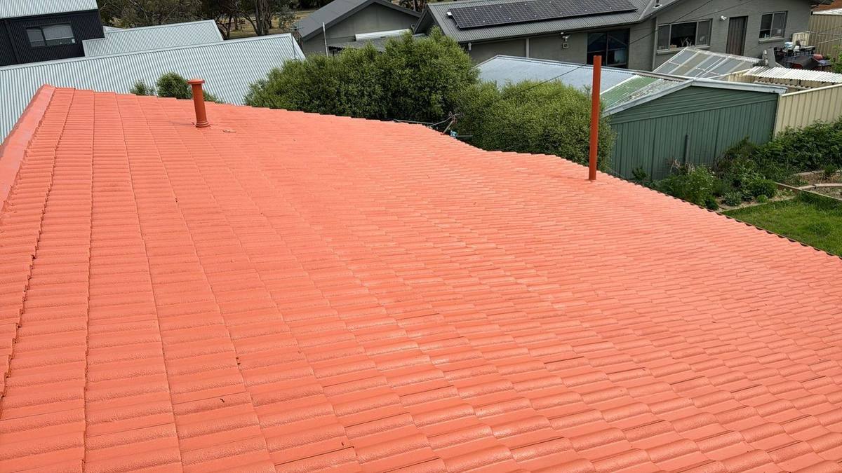 Restored terracotta tile roof in Canberra